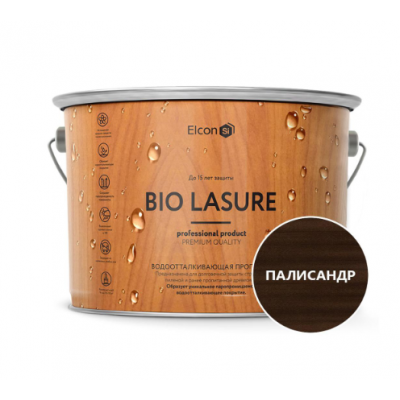 Пропитка для дерева водоотталкивающая Elcon Bio Lasure, палисандр, 9л